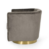 Conrail Glam Velvet Swivel Club Chair by Christopher Knight Home - 25.50" L x 24.75" W x 24.50" H