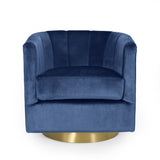 Conrail Glam Velvet Swivel Club Chair by Christopher Knight Home - 25.50" L x 24.75" W x 24.50" H