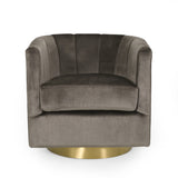 Conrail Glam Velvet Swivel Club Chair by Christopher Knight Home - 25.50" L x 24.75" W x 24.50" H