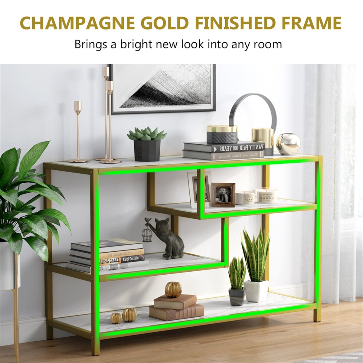 Console Table for Entryway, 3-Tier Sofa Entry Table