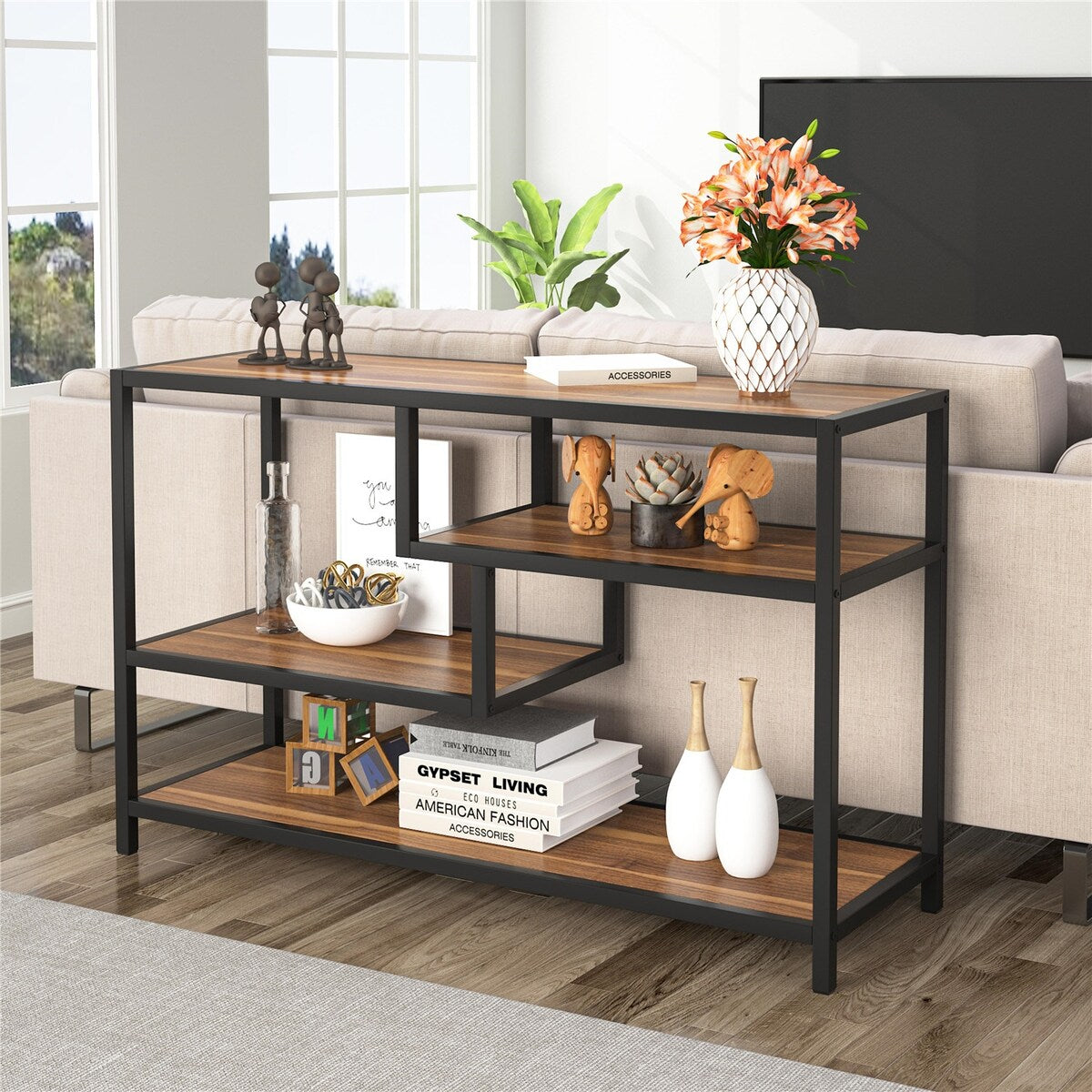 Console Table for Entryway, 3-Tier Sofa Entry Table