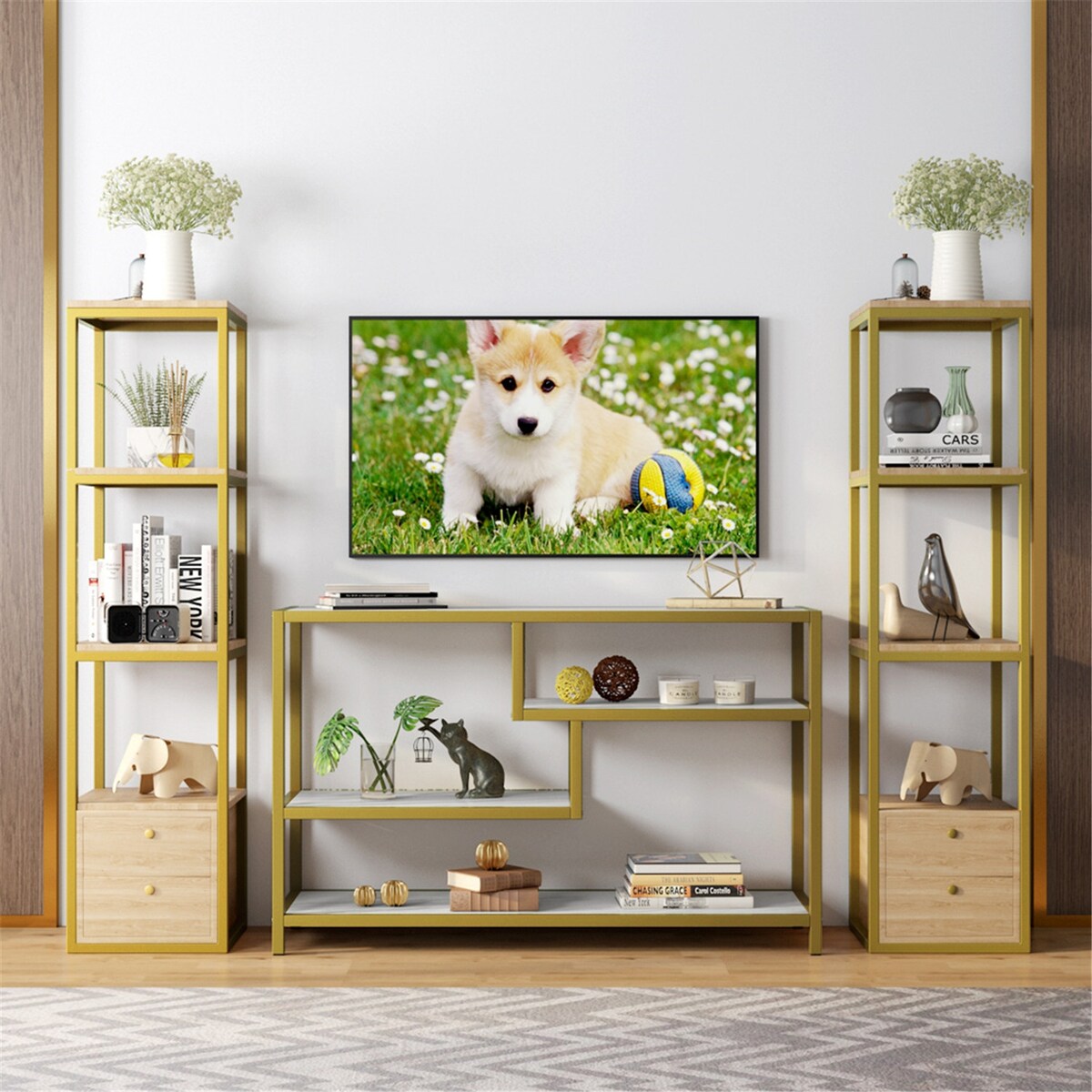 Console Table for Entryway, 3-Tier Sofa Entry Table