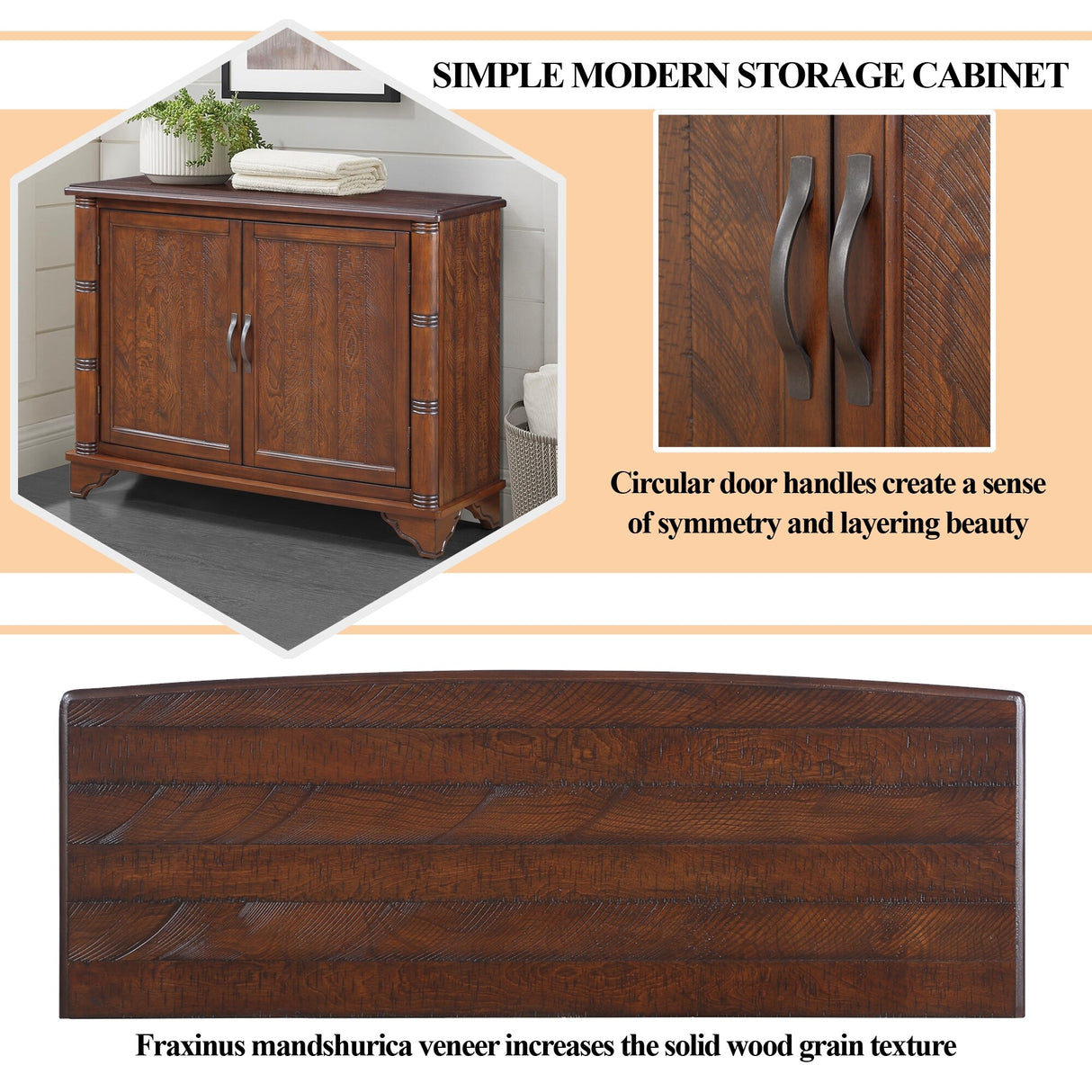 Console Table with Storage Shelf