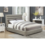 Strick & Bolton Lohan Metallic Grey Bed with LED Lights