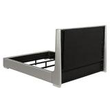 Strick & Bolton Lohan Metallic Grey Bed with LED Lights