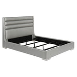 Strick & Bolton Lohan Metallic Grey Bed with LED Lights