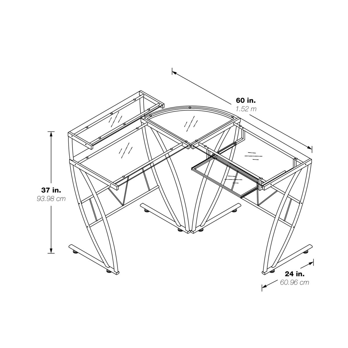 Constellation L Shaped Home Office Gaming Editing Desk