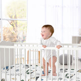 Construction Truck Collection Boy Fitted Crib Sheet - Grey Yellow Black Blue and Green Transportation
