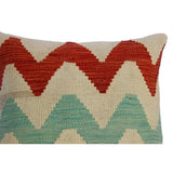 Consuelo Ivory/Lime Green Hand-Woven Kilim Throw Pillow(18"x18")