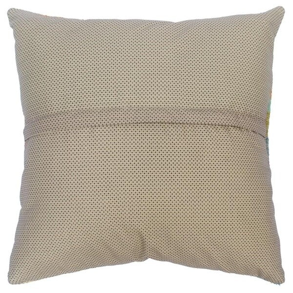 Consuelo Ivory/Lime Green Hand-Woven Kilim Throw Pillow(18"x18")