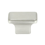 Contemporary 1-1/2-inch Nepoli Stainless Steel Brushed Nickel Finish Square Cabinet Pull Knobs (Case of 5)