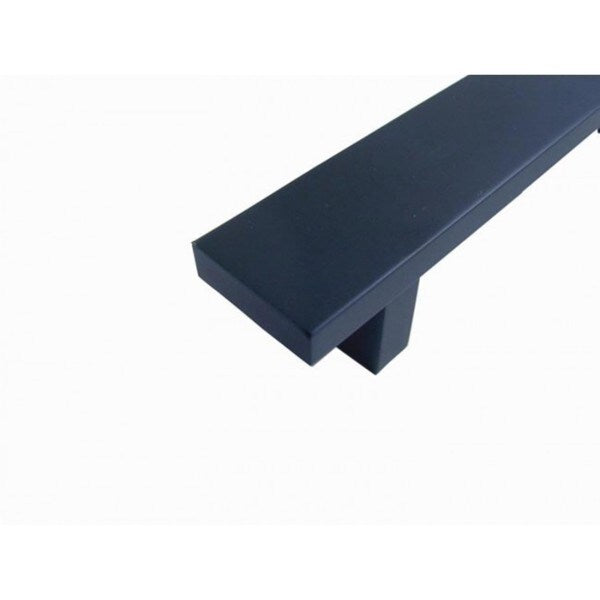 Contemporary 12" Rectangular Design Matte Black Finish Cabinet Bar Pull Handle (Case of 5)