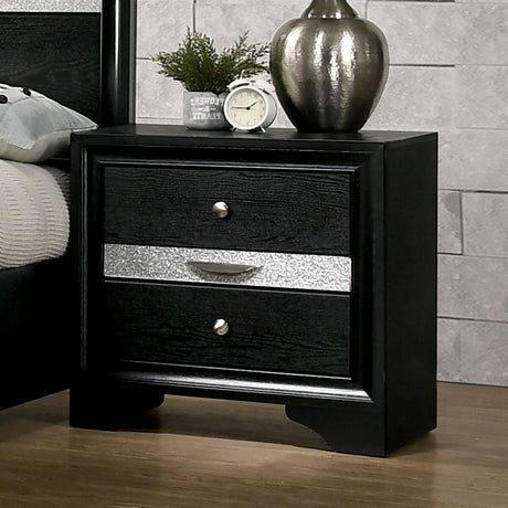Nightstand Accents Hidden Jewelry Drawer Nickel Round Knob Bedside Table
