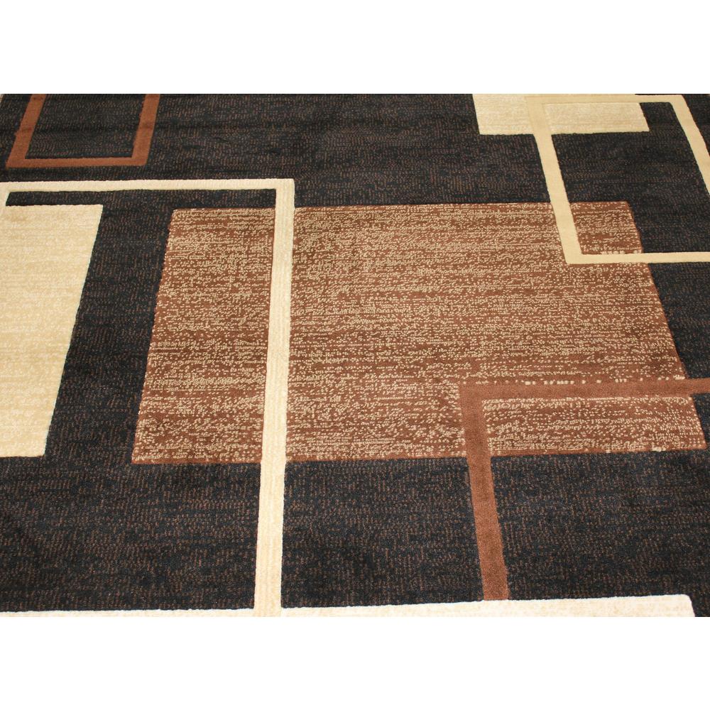 Contemporary 3D Squares Power Loomed Area Rug Beige Black Brown - 8' x 11'