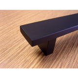 Contemporary 6-inch Rectangular Design Matte Black Finish Cabinet Bar Pull Handle (Case of 15)