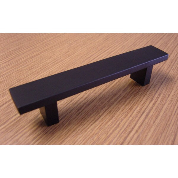 Contemporary 6-inch Rectangular Design Matte Black Finish Cabinet Bar Pull Handle (Case of 25)