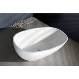 Kingston Brass Contemporary 65-inch Solid Surface Freestanding Oval Bathtub