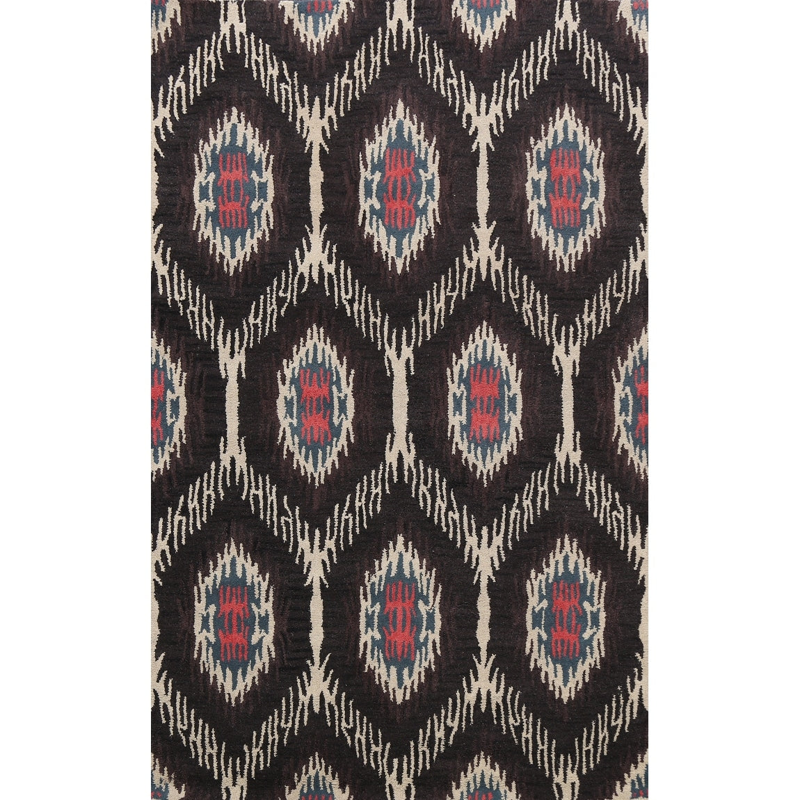Contemporary Abstract Oriental Area Rug Hand-tufted Wool Carpet - 5'0" x 8'0"
