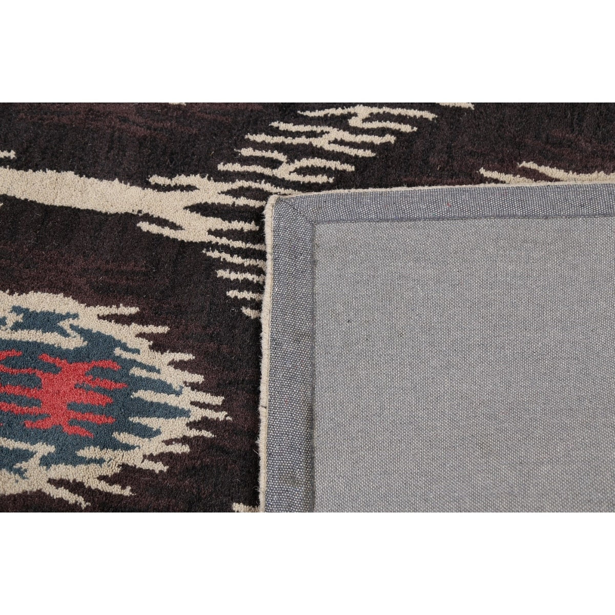 Contemporary Abstract Oriental Area Rug Hand-tufted Wool Carpet - 5'0" x 8'0"