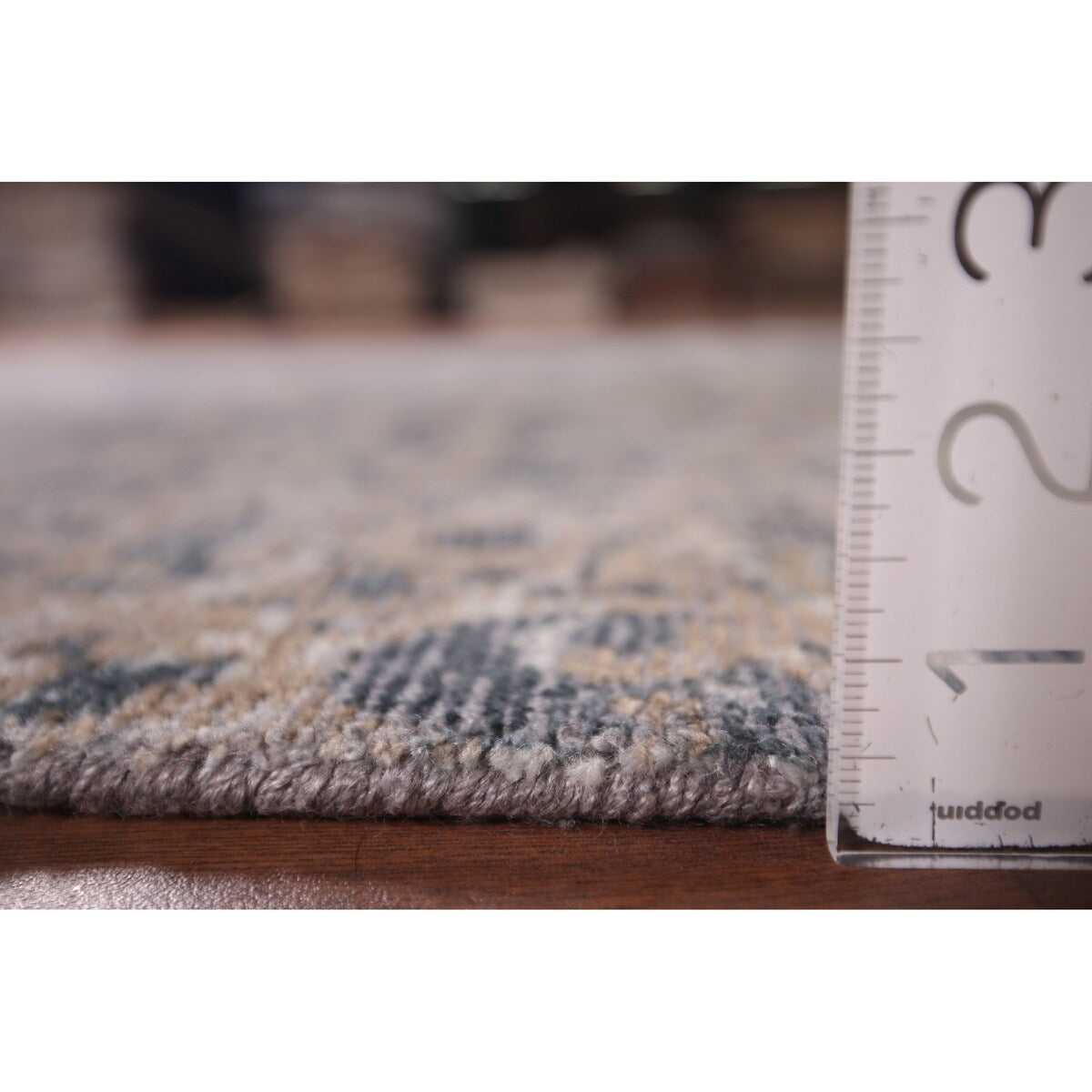 Contemporary Abstract Square Area Rug Hand-Knotted Wool Carpet - 5'2" X 4'11"