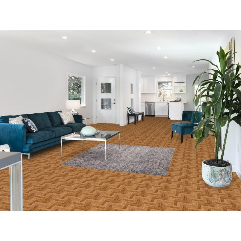 Contemporary Abstract Square Area Rug Hand-Knotted Wool Carpet - 5'2" X 4'11"