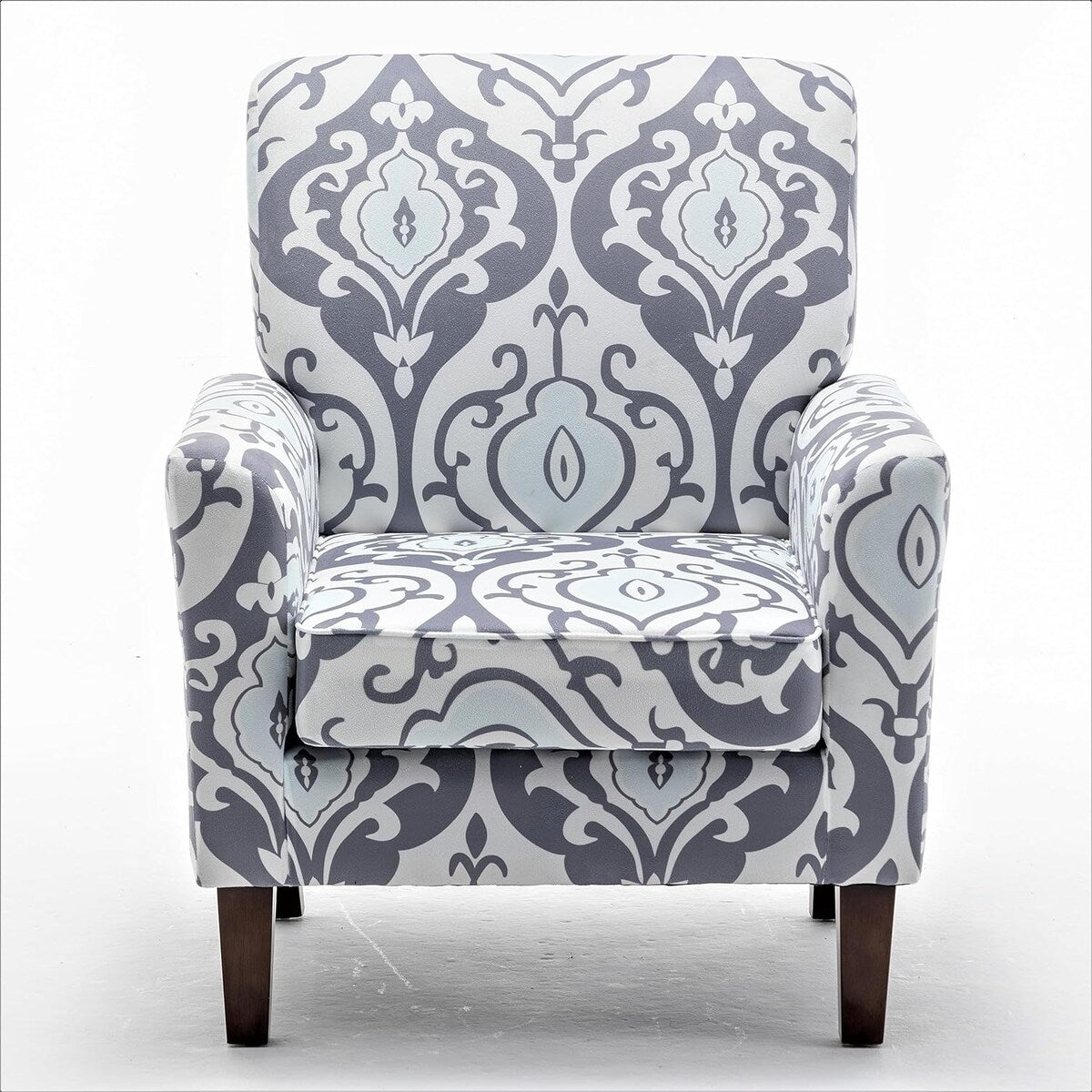 Contemporary Accent Arm Chair with Birch Wood Frame and Microfiber Upholstery