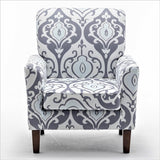 Contemporary Accent Arm Chair with Birch Wood Frame and Microfiber Upholstery