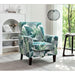 Contemporary Accent Arm Chair with Birch Wood Frame and Microfiber Upholstery