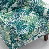 Contemporary Accent Arm Chair with Birch Wood Frame and Microfiber Upholstery