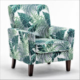 Contemporary Accent Arm Chair with Birch Wood Frame and Microfiber Upholstery