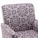 Contemporary Accent Arm Chair with Birch Wood Frame and Microfiber Upholstery