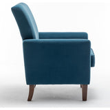 Contemporary Accent Arm Chair with Birch Wood Frame and Microfiber Upholstery