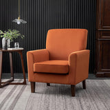 Contemporary Accent Arm Chair with Birch Wood Frame and Microfiber Upholstery