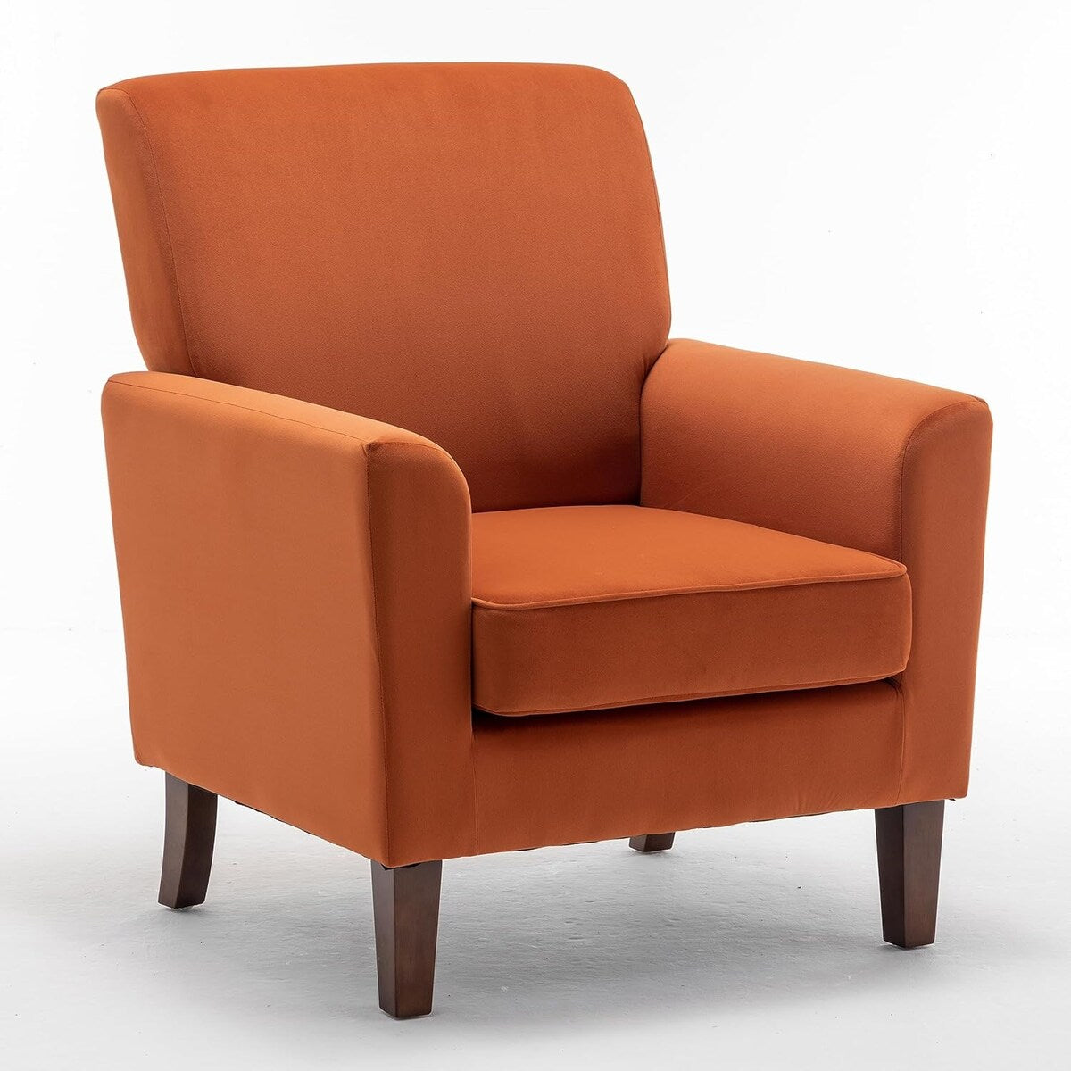 Contemporary Accent Arm Chair with Birch Wood Frame and Microfiber Upholstery