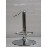 Contemporary Adjustable Barstool in Clear Acrylic (set of 2)
