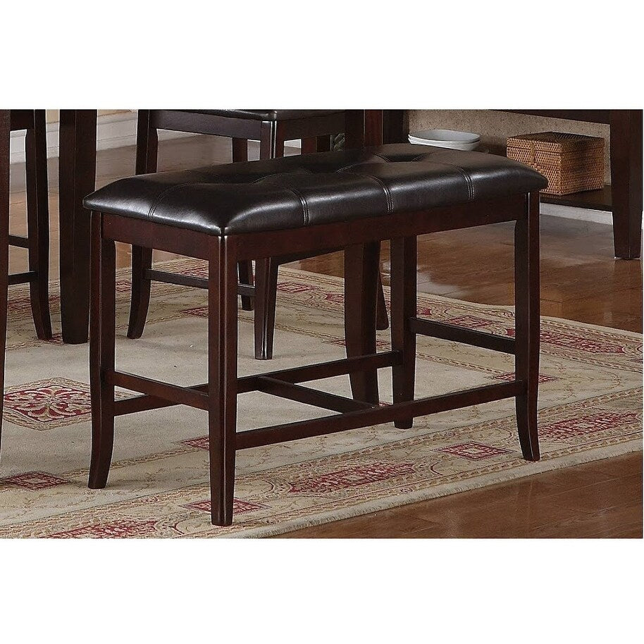 Contemporary Bench Faux Leather Seat By Avery Oaks Furniture