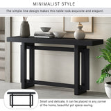 Contemporary Console Table with Industrial-inspired Concrete Wood Top