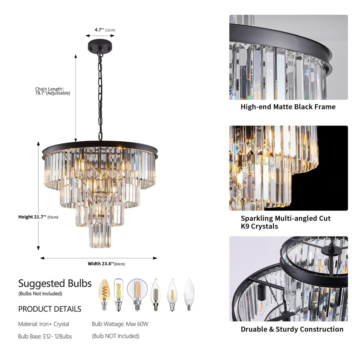 Contemporary Crystal Modern Chandelier