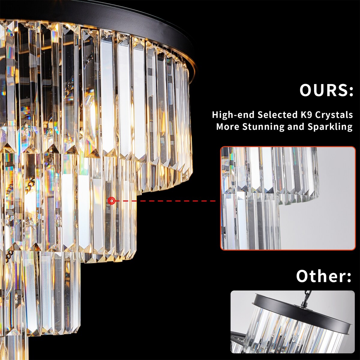 Contemporary Crystal Modern Chandelier