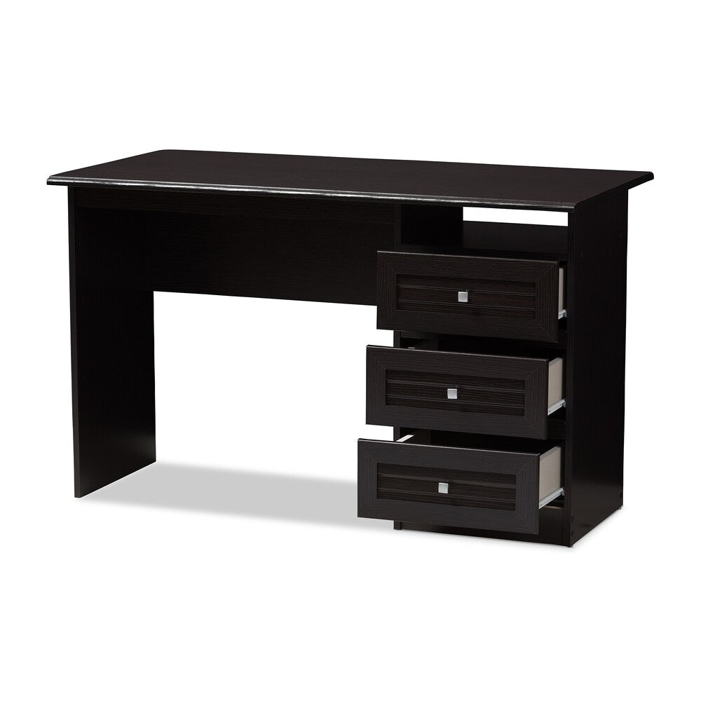 Contemporary Dark Brown Desk by Baxton Studio