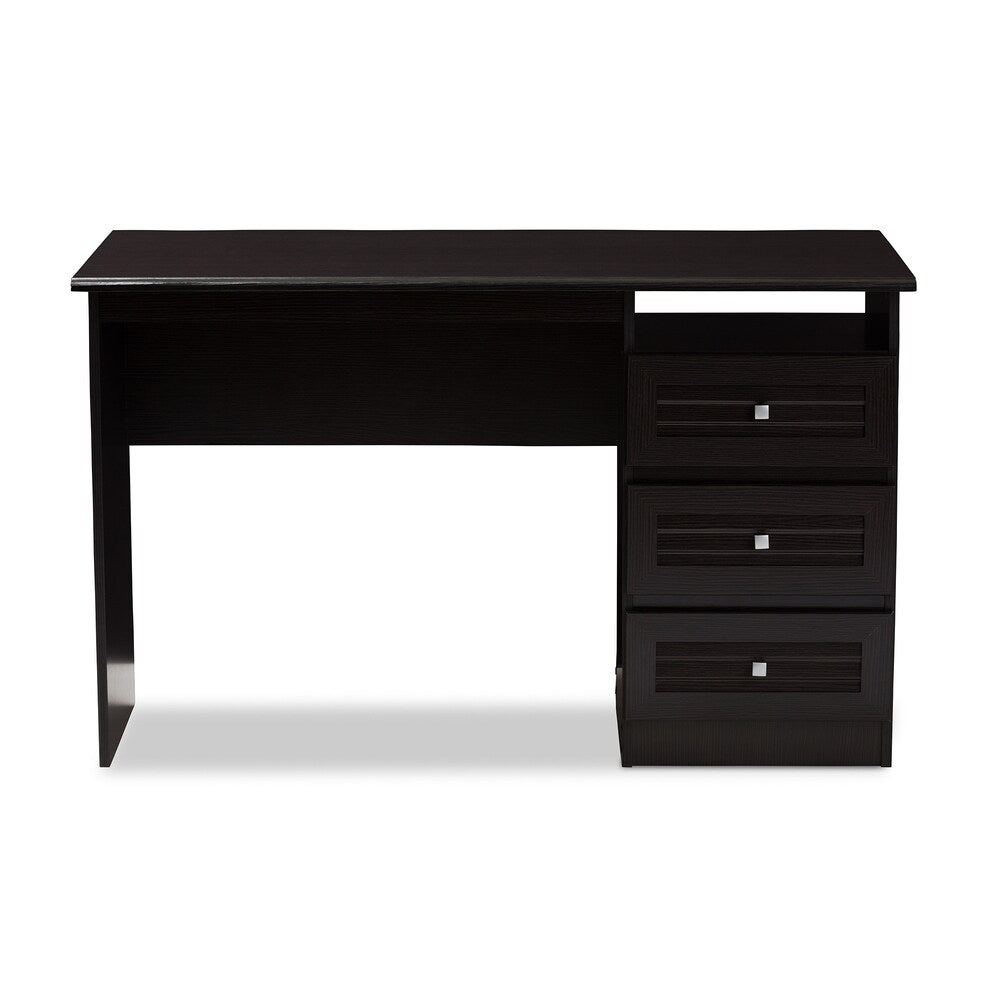 Contemporary Dark Brown Desk by Baxton Studio