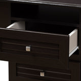 Contemporary Dark Brown Desk by Baxton Studio