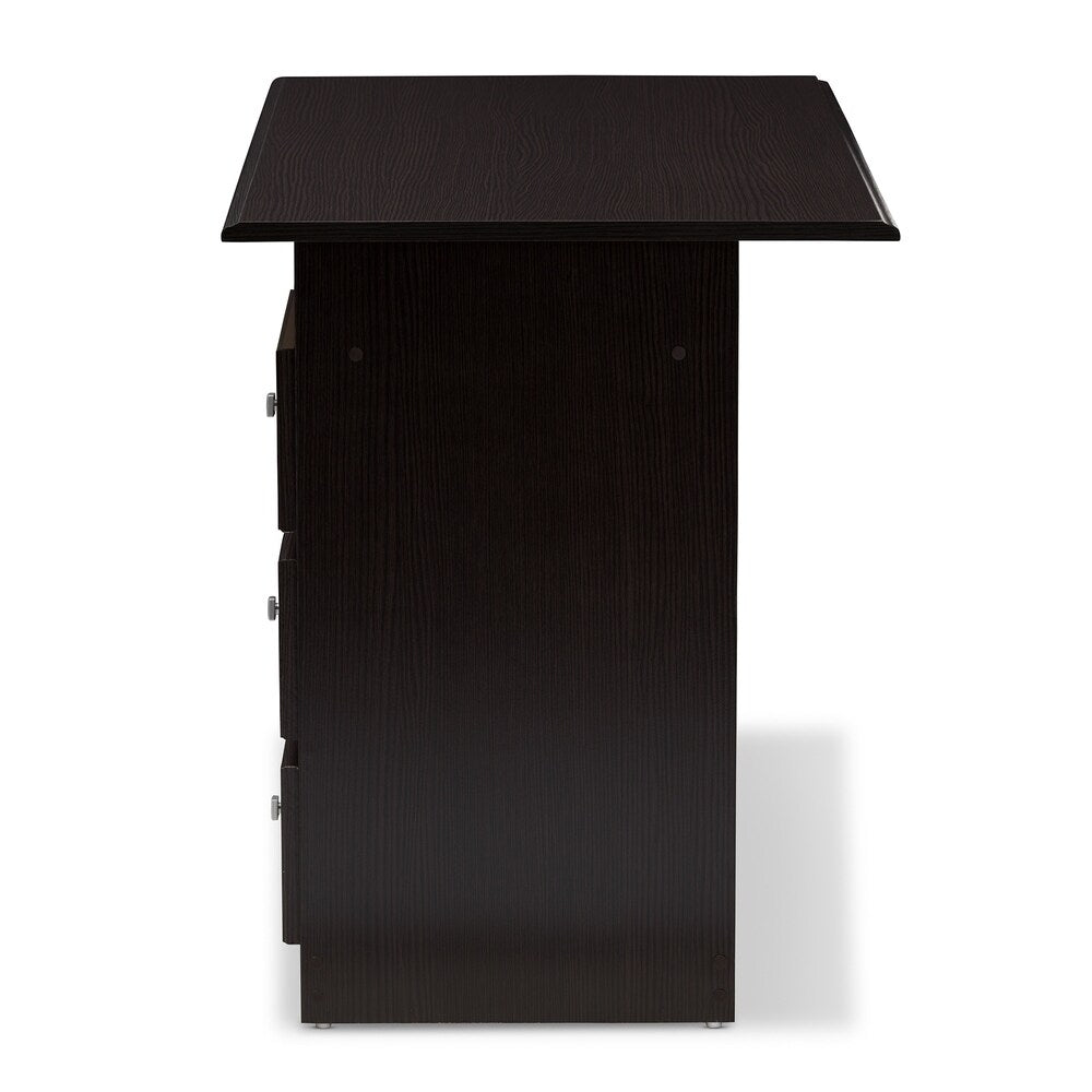 Contemporary Dark Brown Desk by Baxton Studio