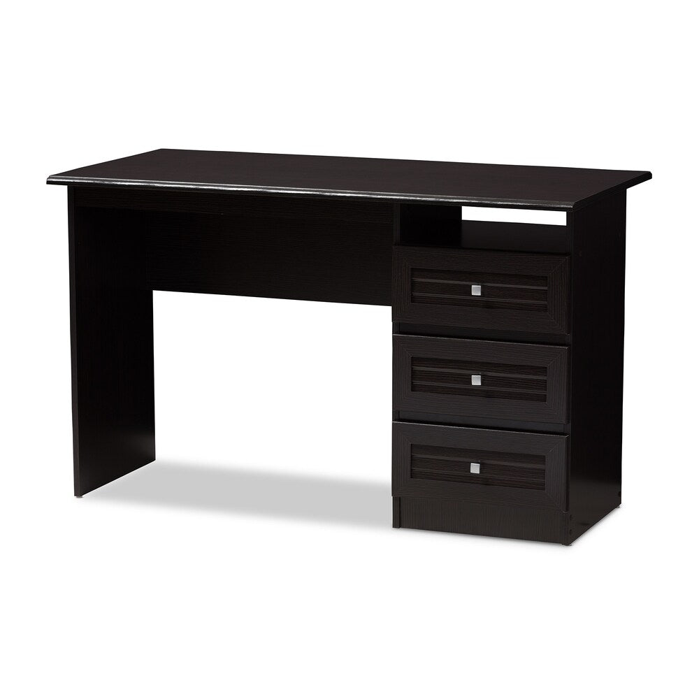 Contemporary Dark Brown Desk by Baxton Studio