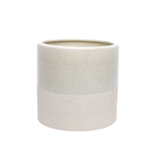 Contemporary Decorative Ceramic Planter, White