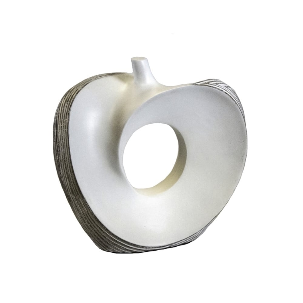Contemporary Design Resin Tabletop Sculpture, White