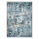 Contemporary Distressed Floral Area Rug
