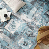 Contemporary Distressed Floral Area Rug