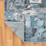 Contemporary Distressed Floral Area Rug