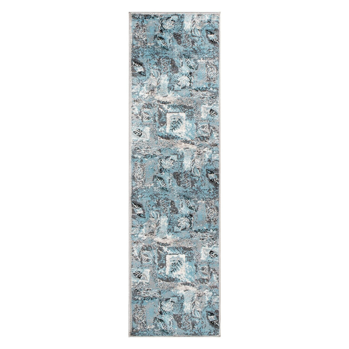 Contemporary Distressed Floral Area Rug